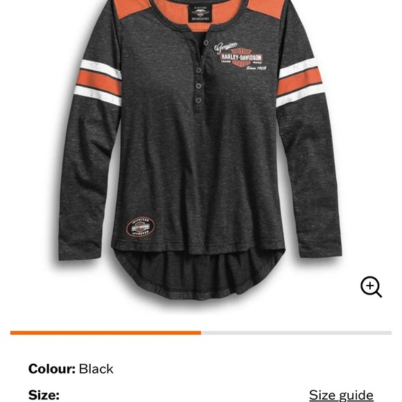 Harley-Davidson S NWOT Gray and Orange Long Sleeve Tee “Gas Can” - Picture 14 of 14